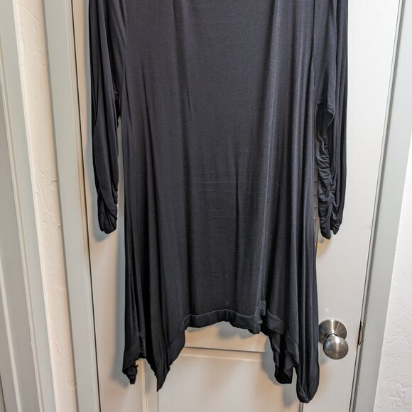 Women's Black Tunic Handkerchief Hem Size XL - Picture 4 of 7